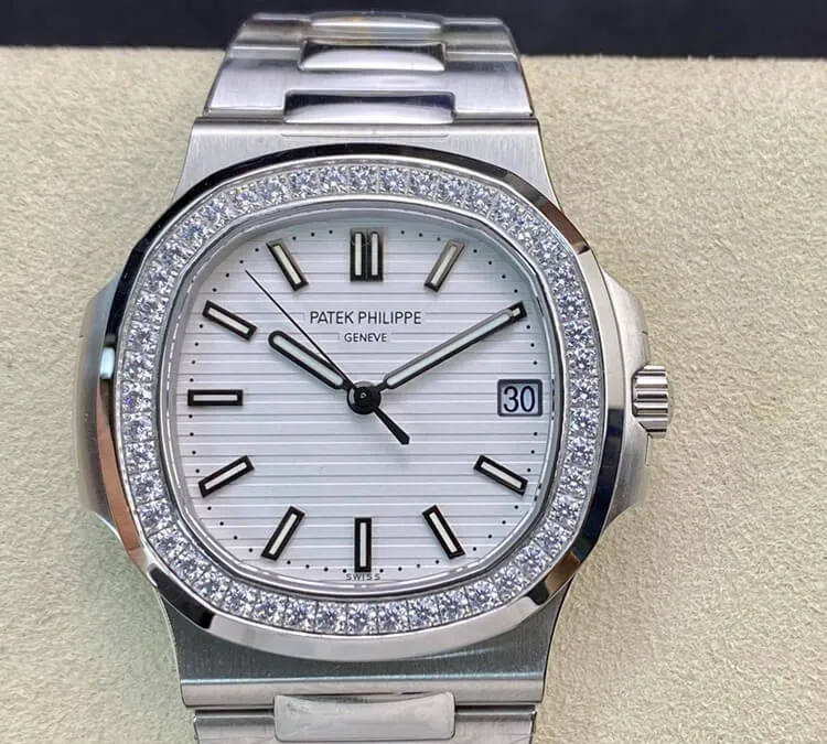 Patek Philippe Nautilus 5713 1G-010 PPF Factory 1:1 Best Edition Replica Watch V4 White Dial Swiss Cal.324 SC